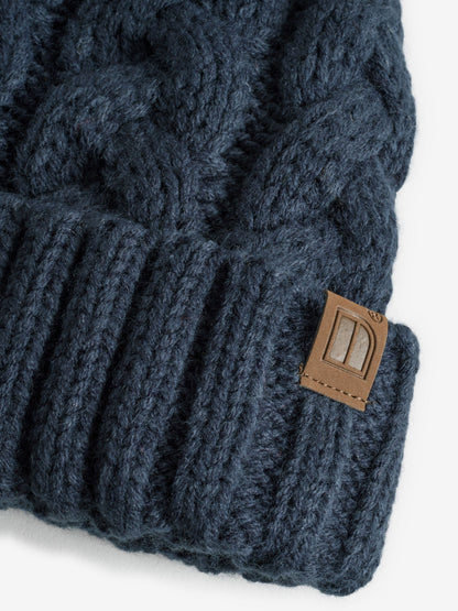 Dsiney Kidz - Navy Blue Cable Knit Pom Hat (1-16yrs) image 5