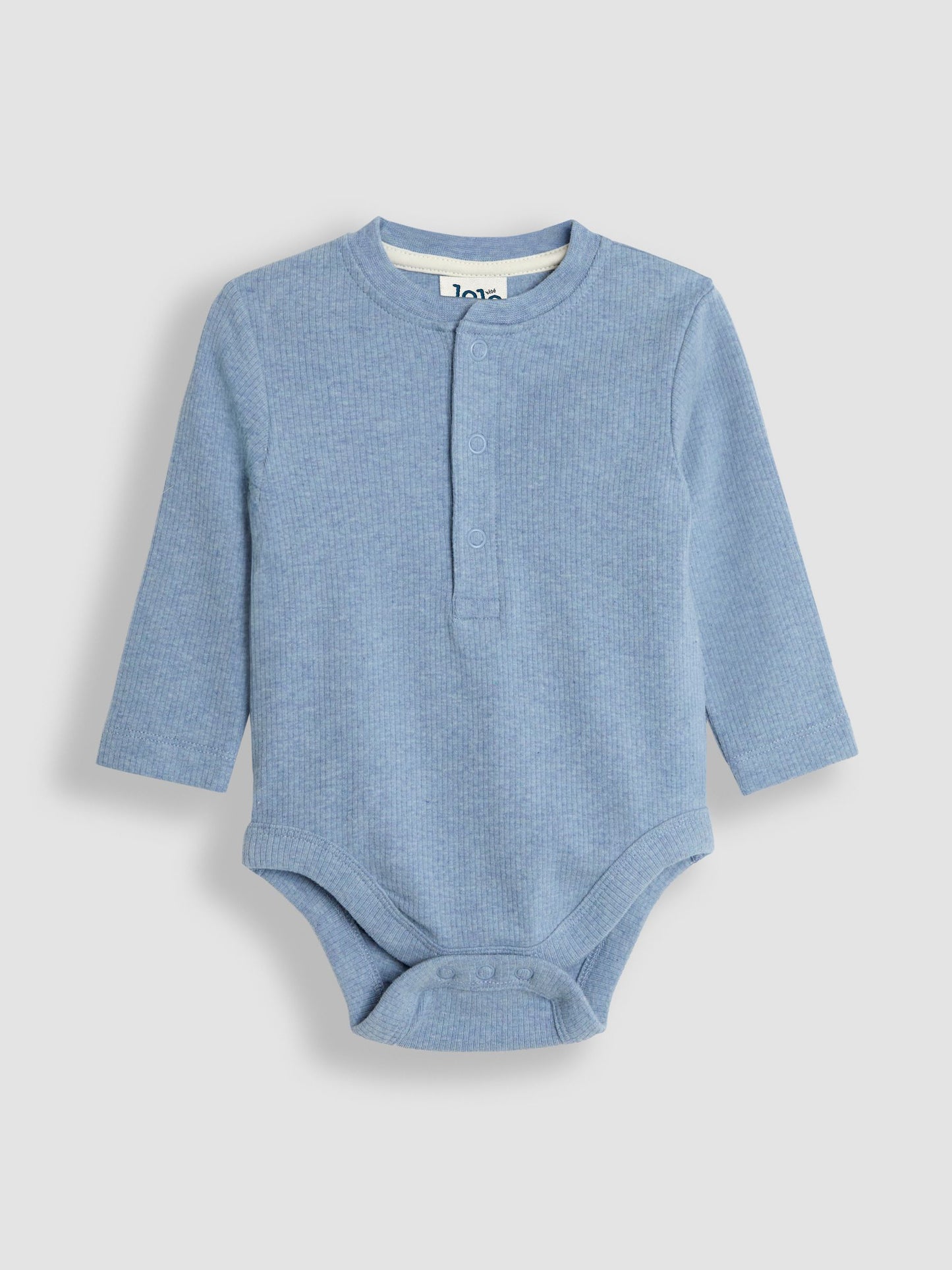JoJo Maman Bébé Blue Ribbed Bodies 2 Pack image 5