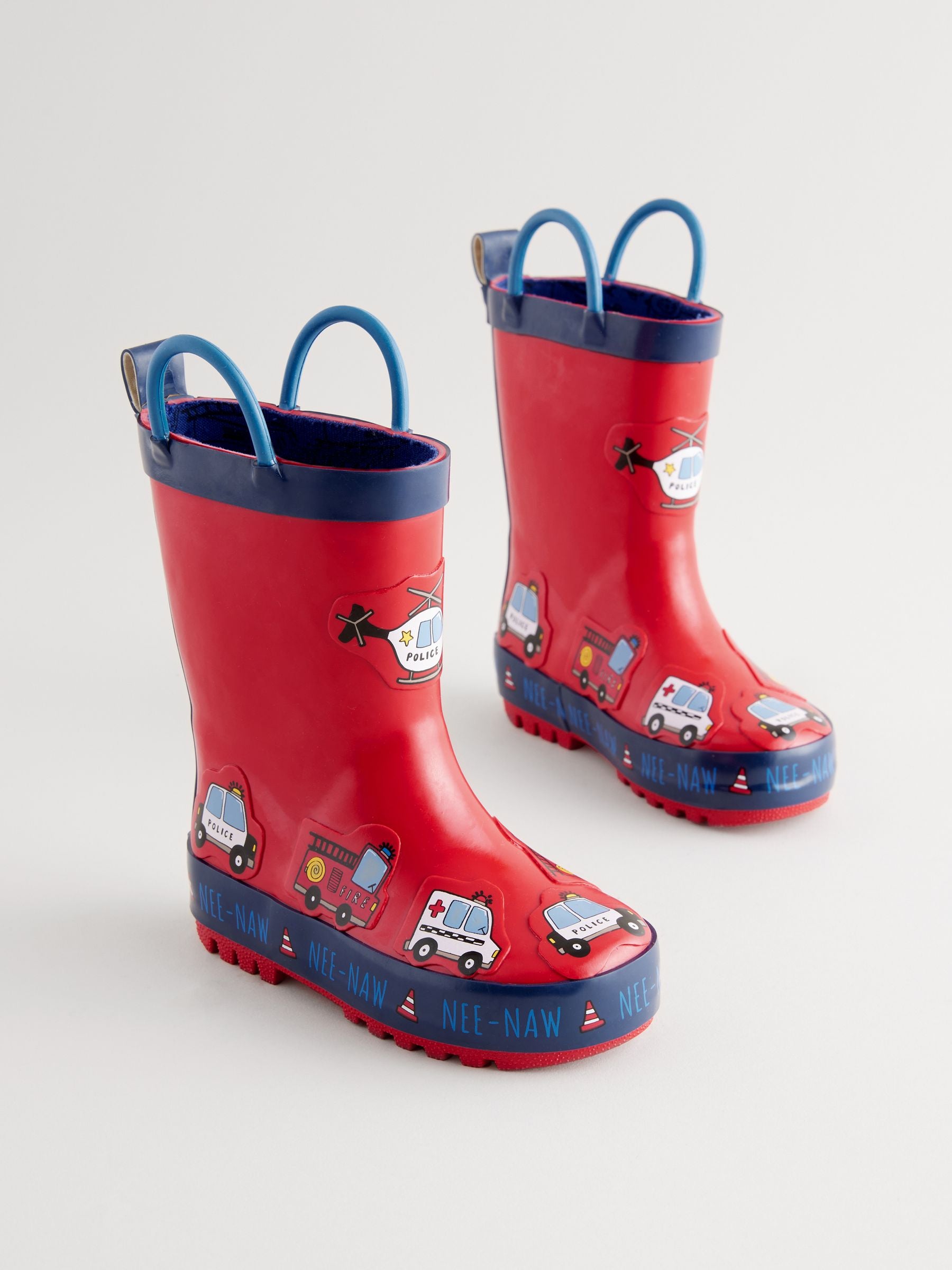 Red Transport Handle Pull On Wellies image 3