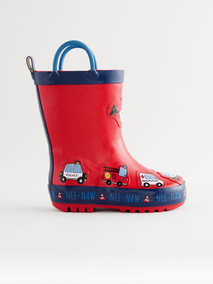 Red Transport Handle Pull On Wellies image 5
