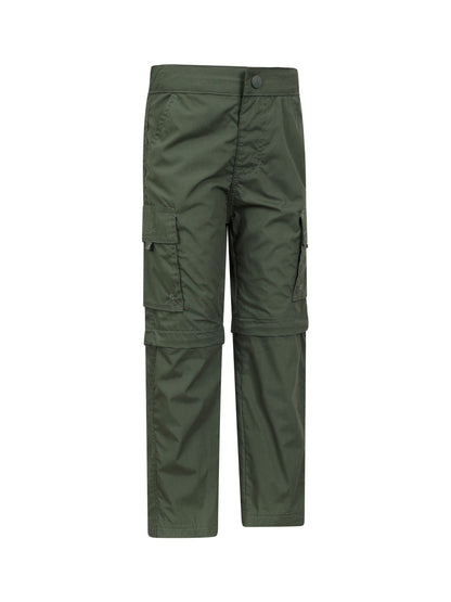 Mountain Warehouse Green Active Kids Quick Drying Zip Off Trousers image 2