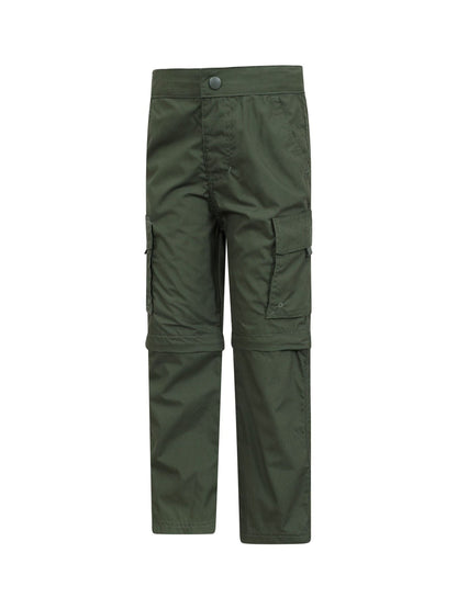 Mountain Warehouse Green Active Kids Quick Drying Zip Off Trousers image 4