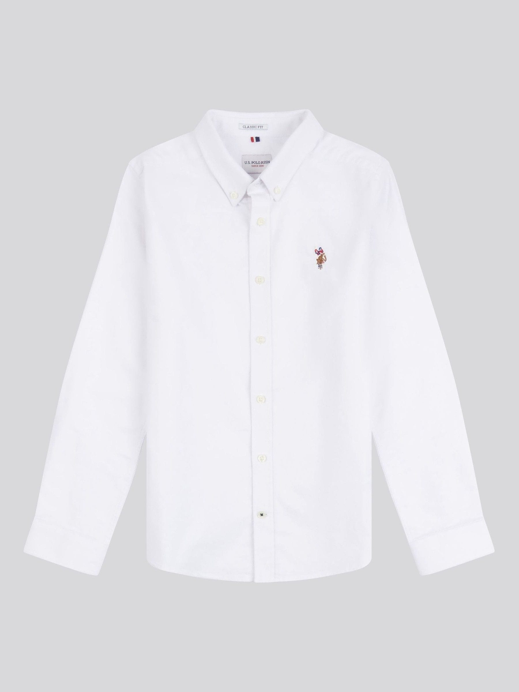 Dsiney Kidz - U.S. Polo Assn. White Peached Boys Oxford 100% Cotton Shirt image 5