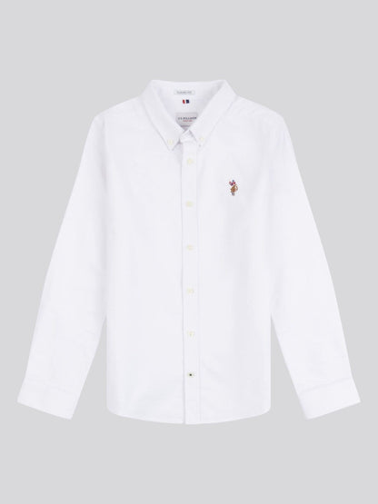 Dsiney Kidz - U.S. Polo Assn. White Peached Boys Oxford 100% Cotton Shirt image 5