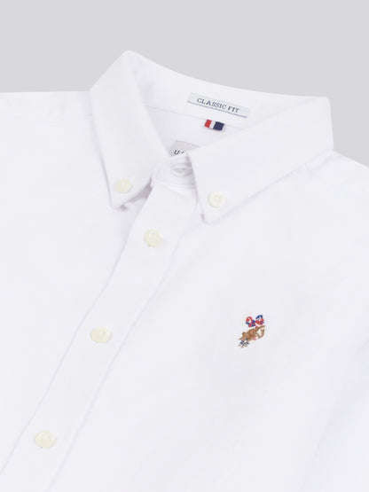 Dsiney Kidz - U.S. Polo Assn. White Peached Boys Oxford 100% Cotton Shirt image 7