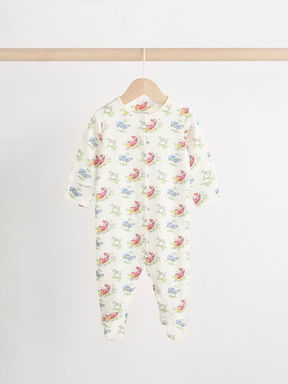 Blue/Green Cath Kidston Cars Baby 100% Cotton Sleepsuits 3 Pack image 7