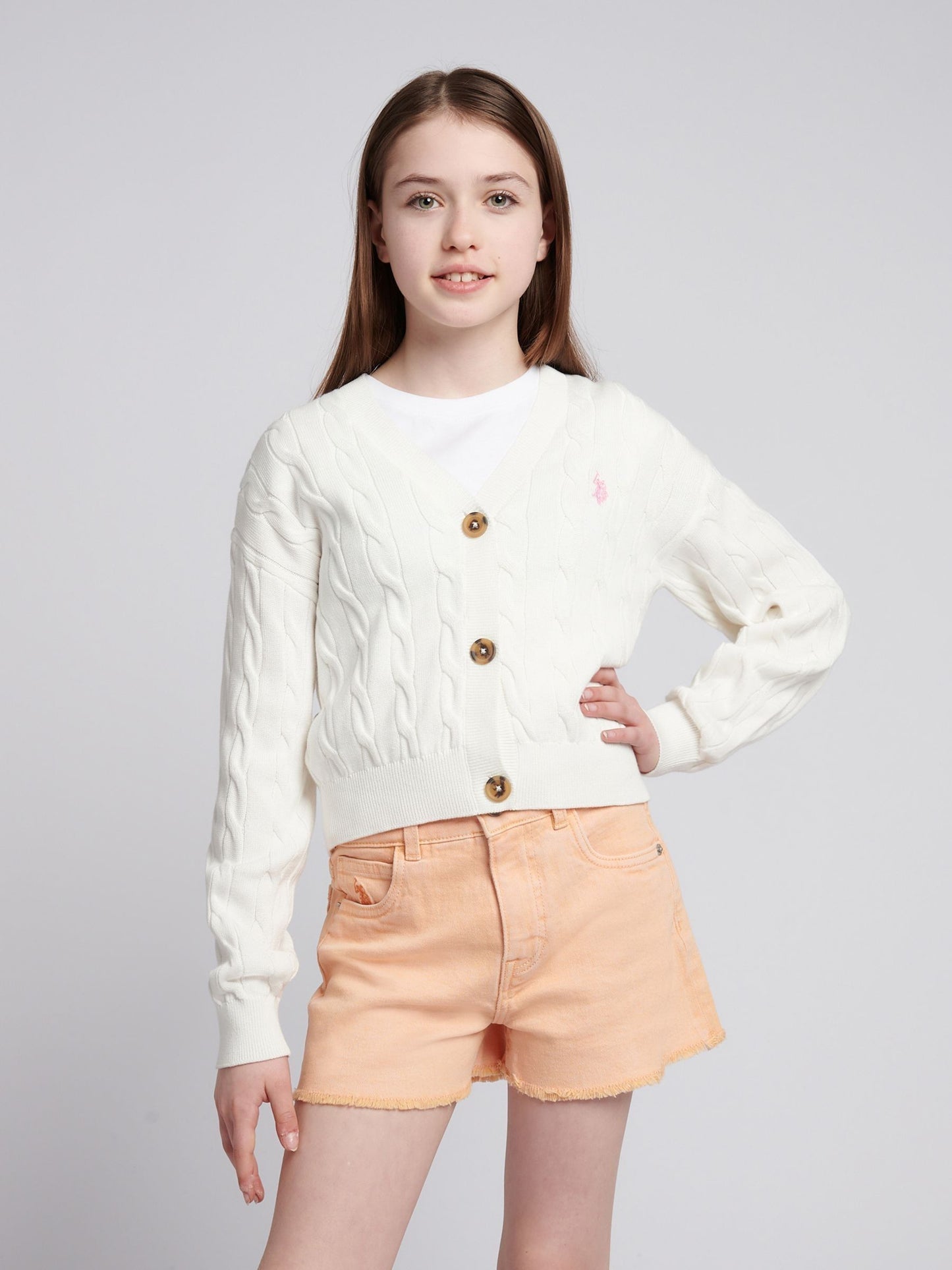 Dsiney Kidz - U.S. Polo Assn. Natural Marshmallow Cardigan image 1