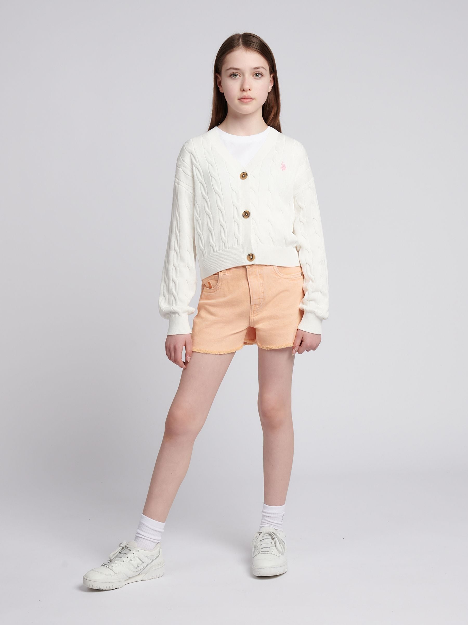 Dsiney Kidz - U.S. Polo Assn. Natural Marshmallow Cardigan image 3