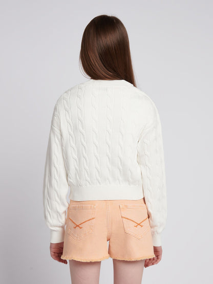Dsiney Kidz - U.S. Polo Assn. Natural Marshmallow Cardigan image 4