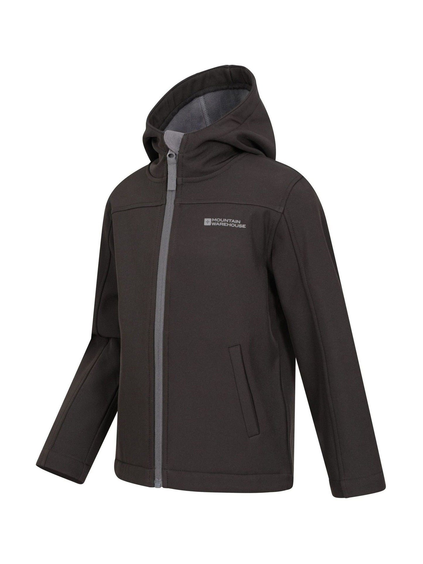 Dsiney Kidz - Mountain Warehouse Black Exodus Kids Water Resistant Softshell Jacket image 1