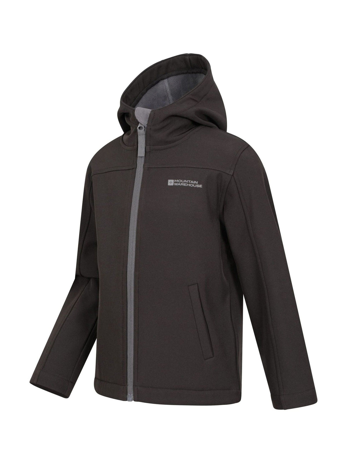 Dsiney Kidz - Mountain Warehouse Black Exodus Kids Water Resistant Softshell Jacket image 1