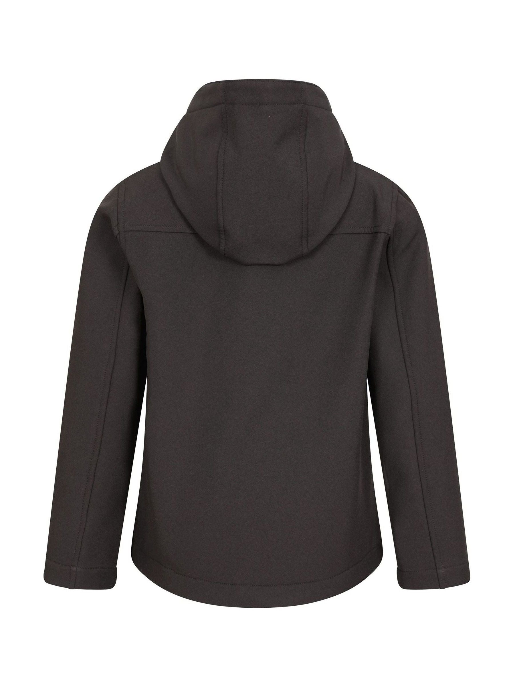 Dsiney Kidz - Mountain Warehouse Black Exodus Kids Water Resistant Softshell Jacket image 3