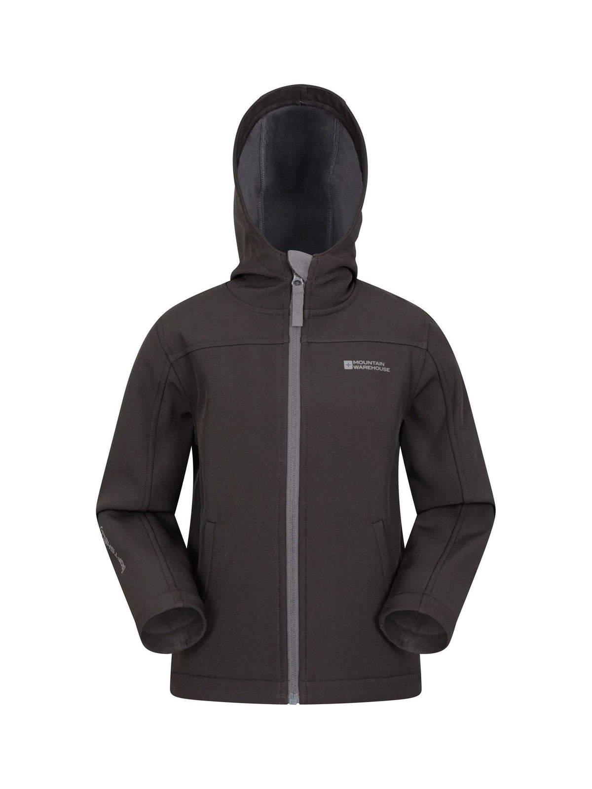 Dsiney Kidz - Mountain Warehouse Black Exodus Kids Water Resistant Softshell Jacket image 4