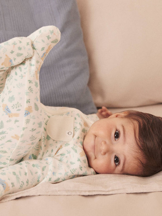 MORI Cream Peter Rabbit Supersoft 2 Way Zip-Up Clever Sleepsuit image 2
