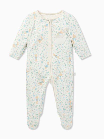 MORI Cream Peter Rabbit Supersoft 2 Way Zip-Up Clever Sleepsuit image 4