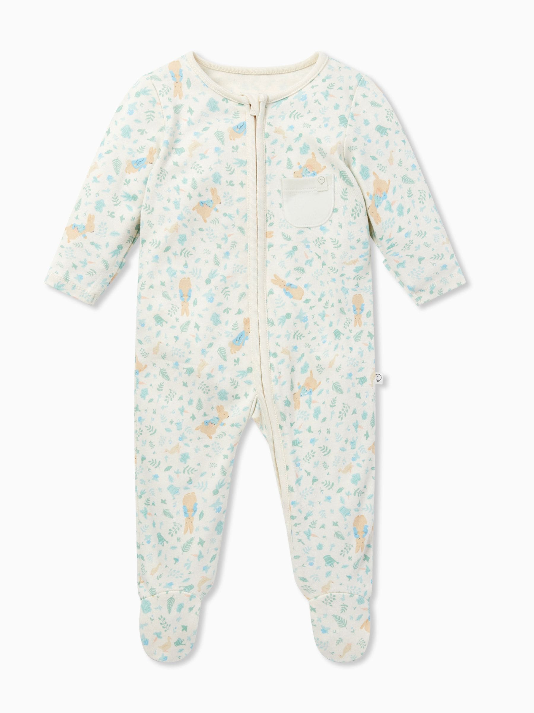 MORI Cream Peter Rabbit Supersoft 2 Way Zip-Up Clever Sleepsuit image 4