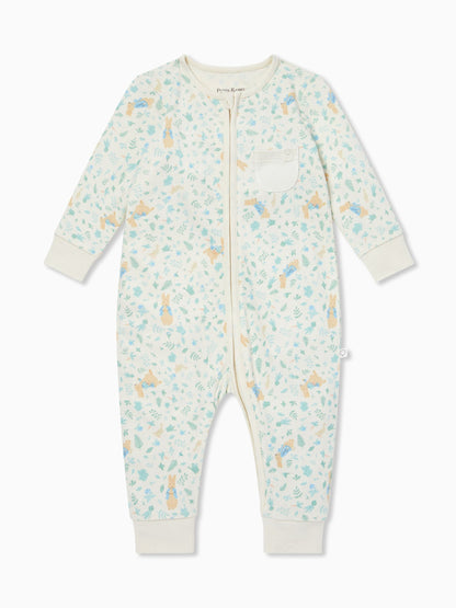 MORI Cream Peter Rabbit Supersoft 2 Way Zip-Up Clever Sleepsuit image 5