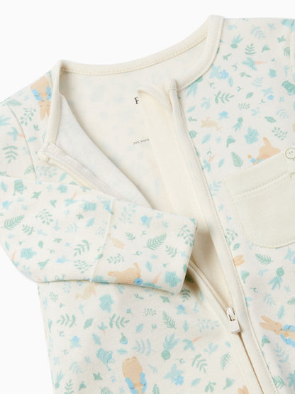 MORI Cream Peter Rabbit Supersoft 2 Way Zip-Up Clever Sleepsuit image 6