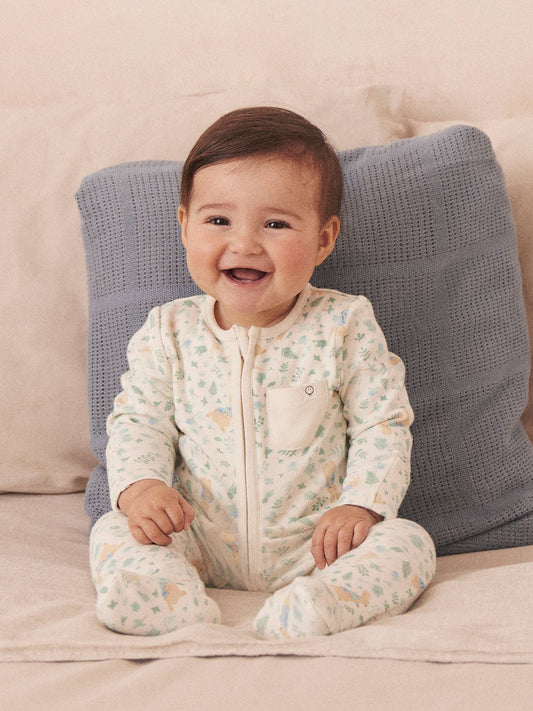 MORI Cream Peter Rabbit Supersoft 2 Way Zip-Up Clever Sleepsuit image 1
