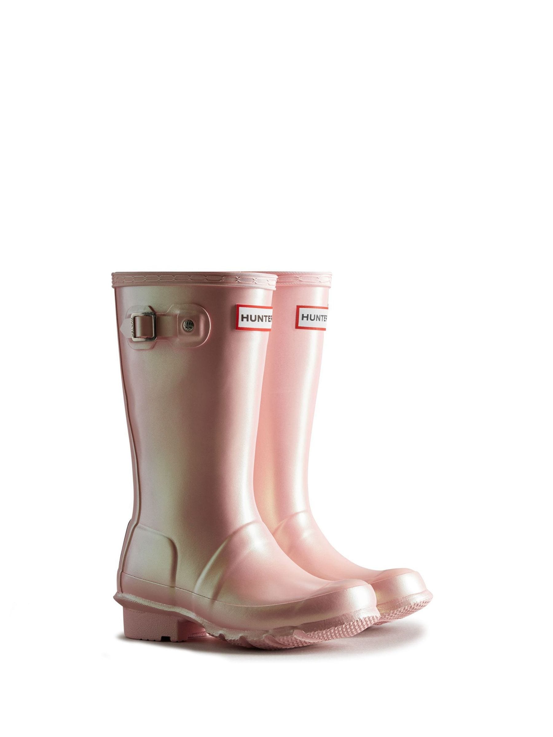 Hunter Metallic Pink Original Nebula Wellies image 2