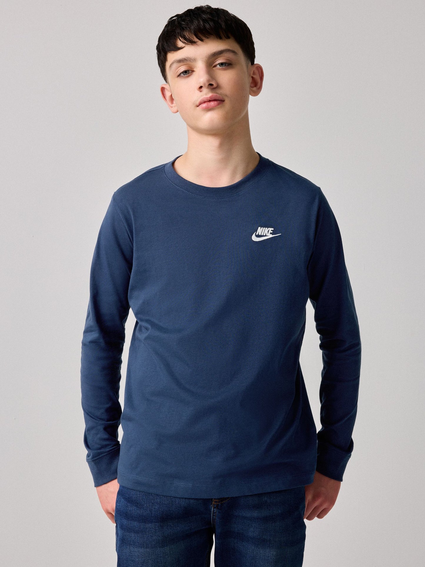 Dsiney Kidz - Nike Navy Sportswear Long Sleeve T-Shirt image 1
