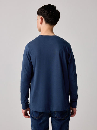 Dsiney Kidz - Nike Navy Sportswear Long Sleeve T-Shirt image 3