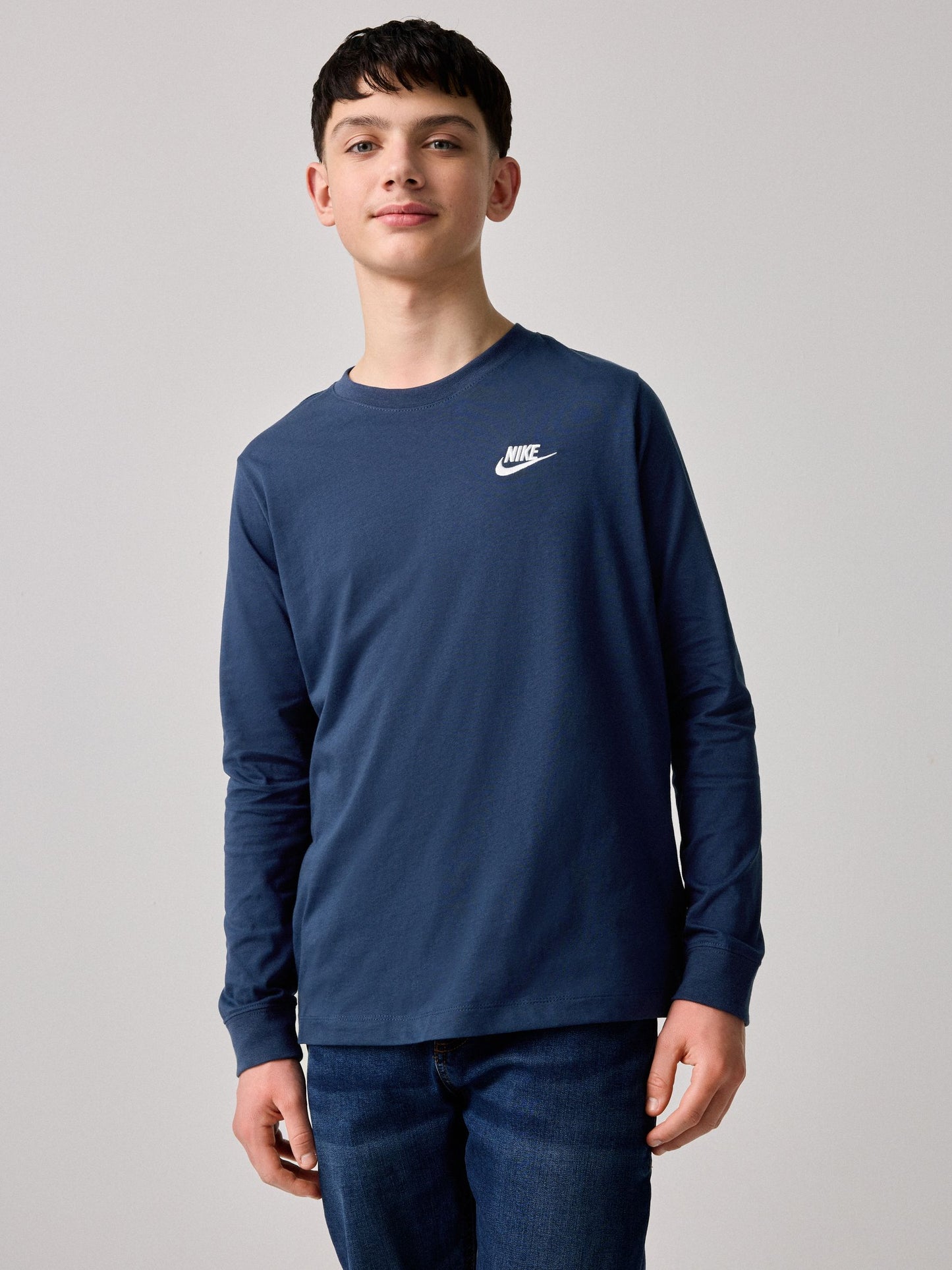Dsiney Kidz - Nike Navy Sportswear Long Sleeve T-Shirt image 4