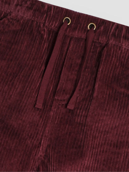 JoJo Maman Bébé Burgundy Chunky Cord Pull-On Trousers image 3