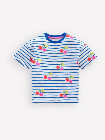 Boden Blue Relaxed Breton T-Shirt image 1