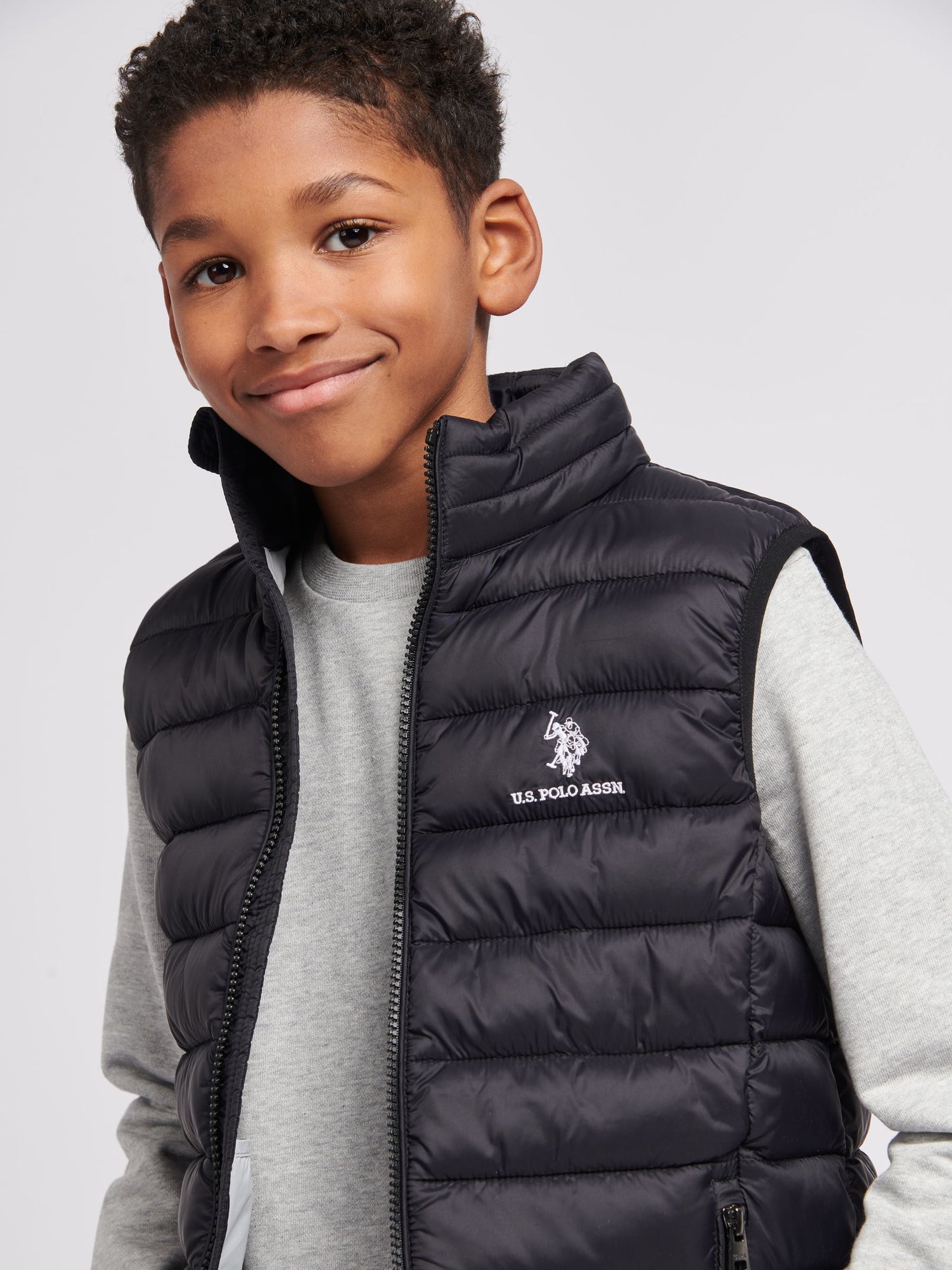 Dsiney Kidz - U.S. Polo Assn. Black Bound Quilted Boys Gilet image 2