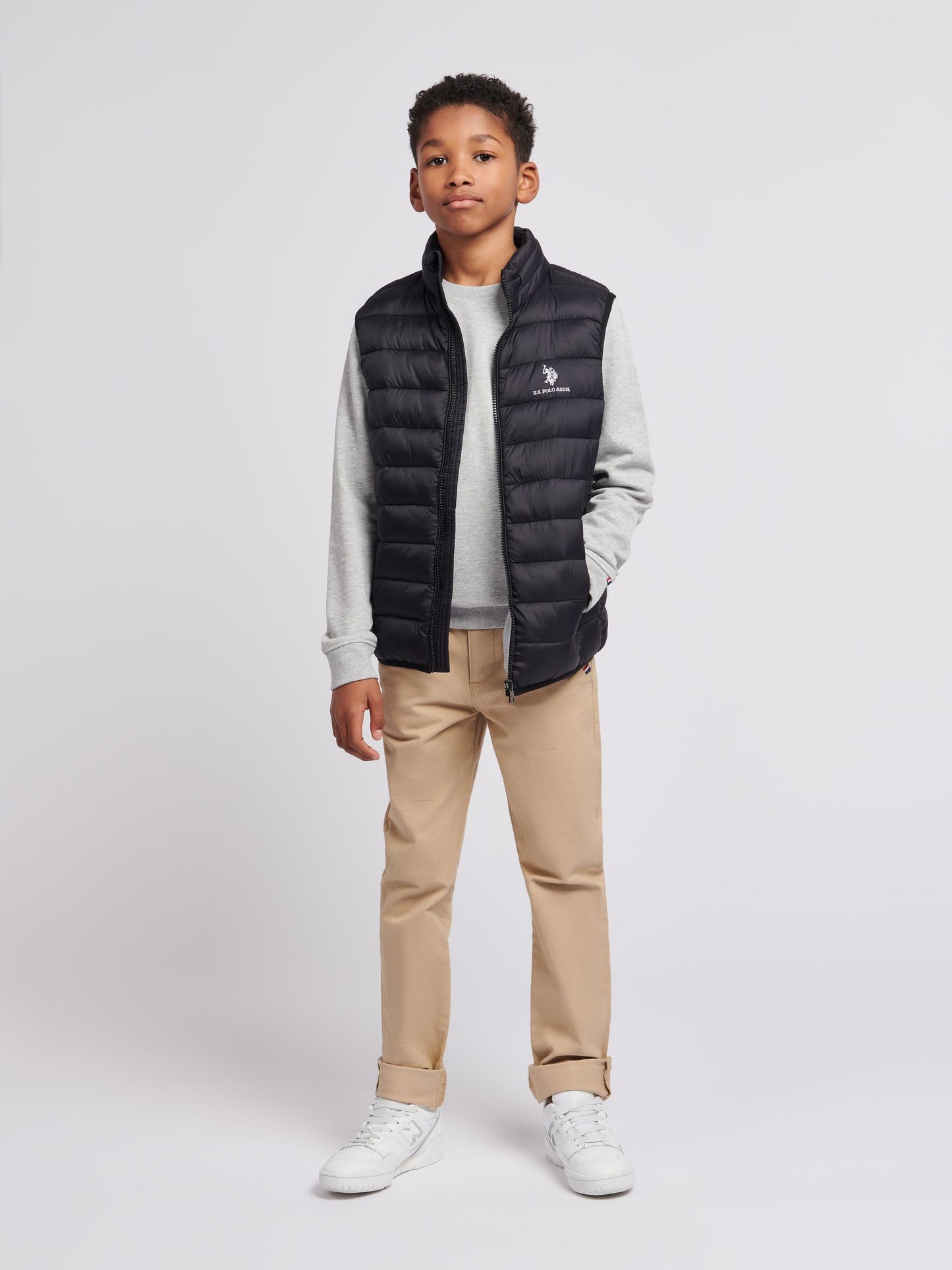 Dsiney Kidz - U.S. Polo Assn. Black Bound Quilted Boys Gilet image 3