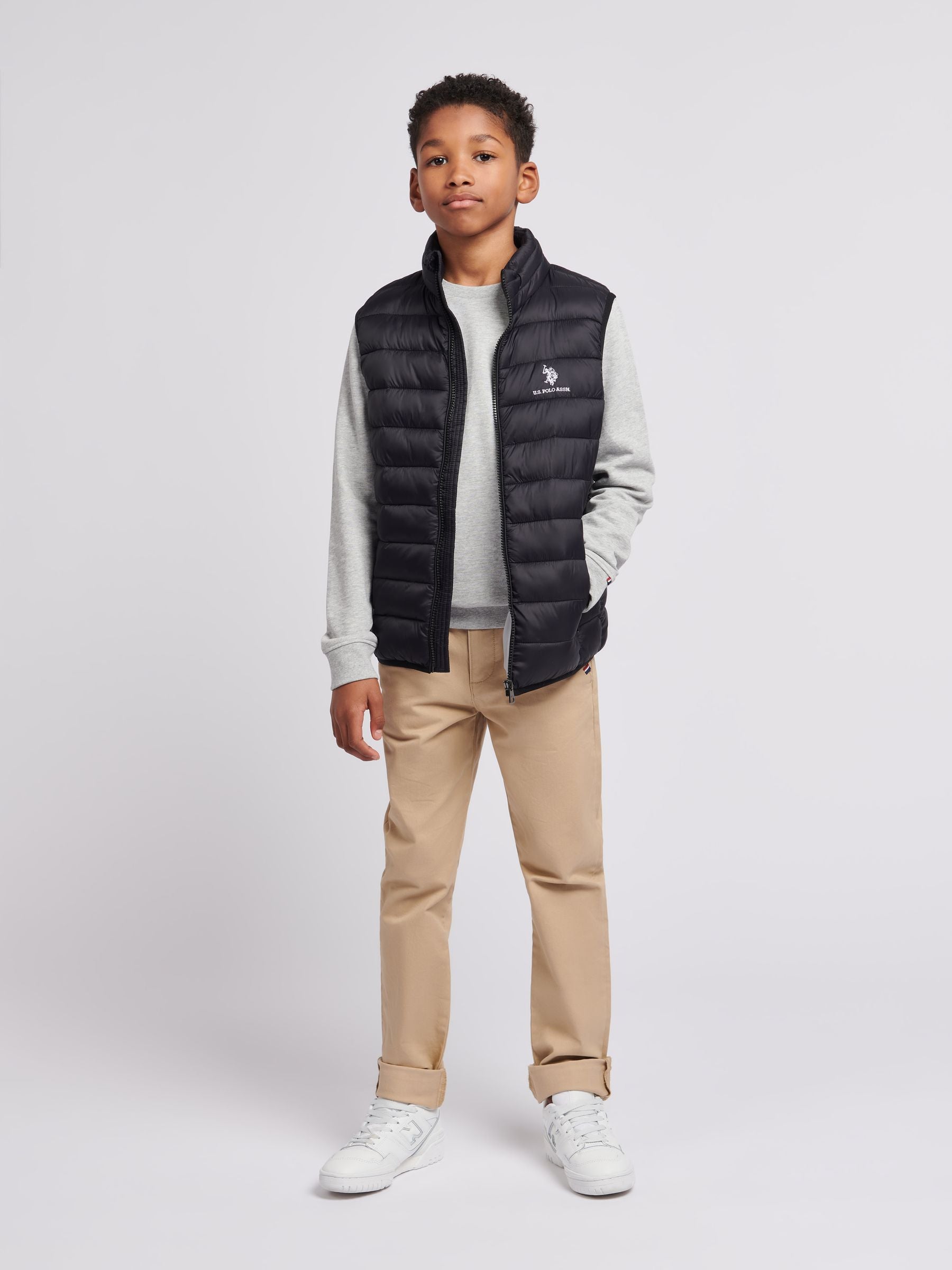 Dsiney Kidz - U.S. Polo Assn. Black Bound Quilted Boys Gilet image 3