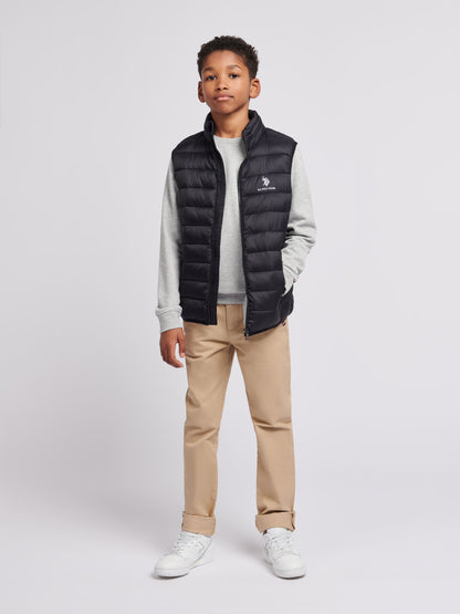 Dsiney Kidz - U.S. Polo Assn. Black Bound Quilted Boys Gilet image 3