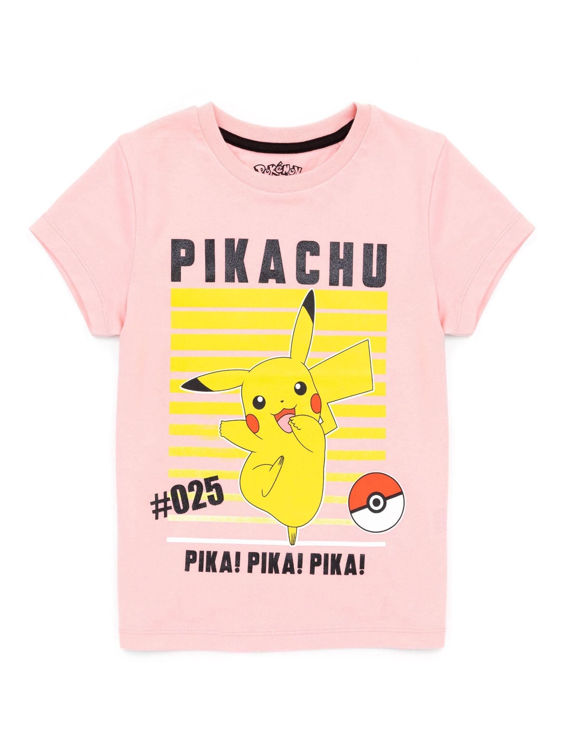 Dsiney Kidz - Vanilla Underground Pink Girls Pokemon 100% Cotton T-Shirt image 1