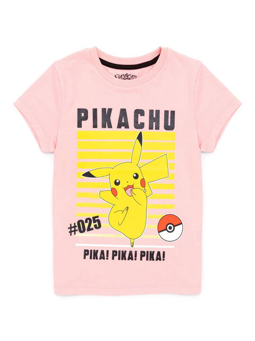 Dsiney Kidz - Vanilla Underground Pink Girls Pokemon 100% Cotton T-Shirt image 1