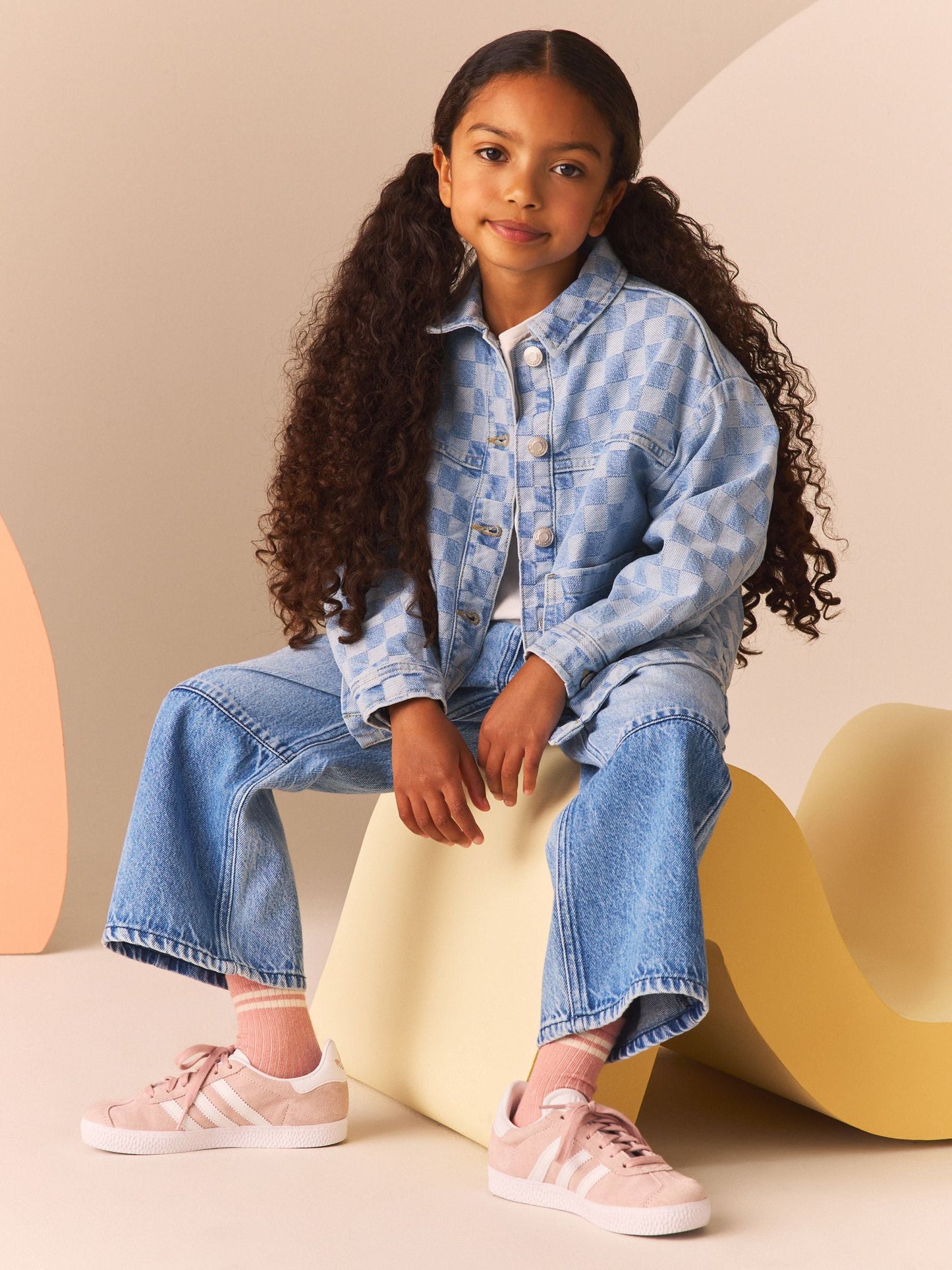 Check Denim Shacket (3-16yrs)