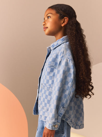Check Denim Shacket (3-16yrs)
