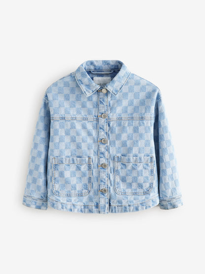 Check Denim Shacket (3-16yrs)