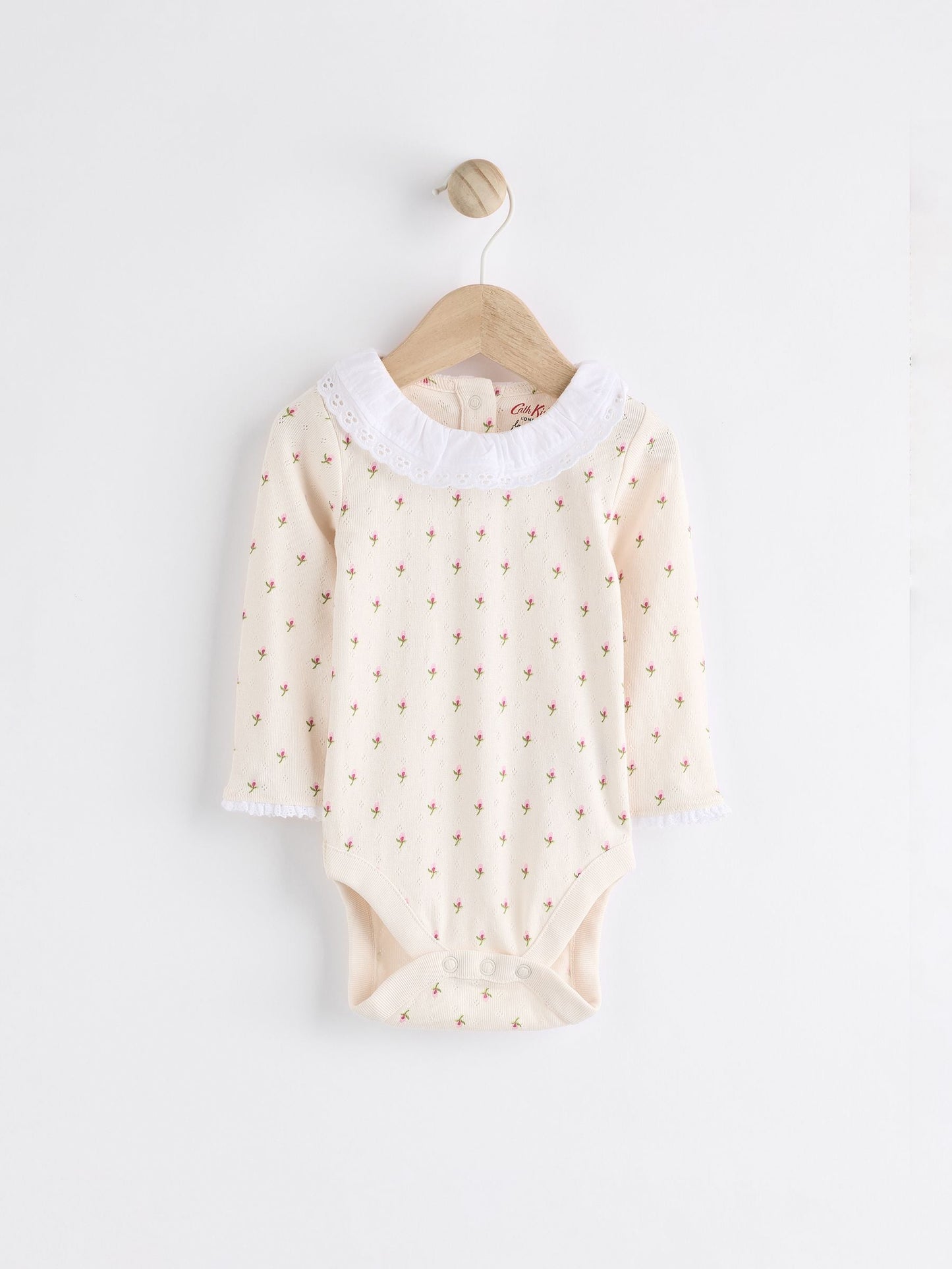 Cath Kidston Beige Embroidered Corduroy Pinafore 100% Cotton Dress with Tights