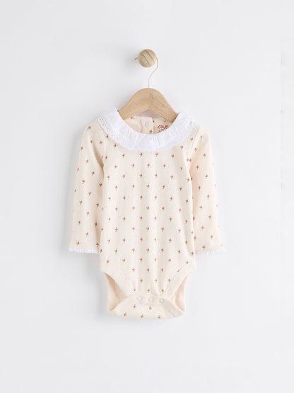 Cath Kidston Beige Embroidered Corduroy Pinafore 100% Cotton Dress with Tights