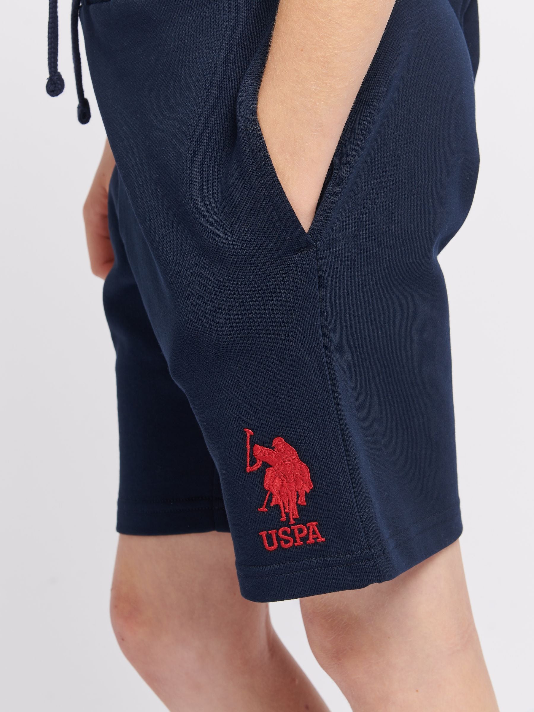 Dsiney Kidz - U.S. Polo Assn. Blue Boys 100% Cotton Player 3 Sweat Shorts image 4