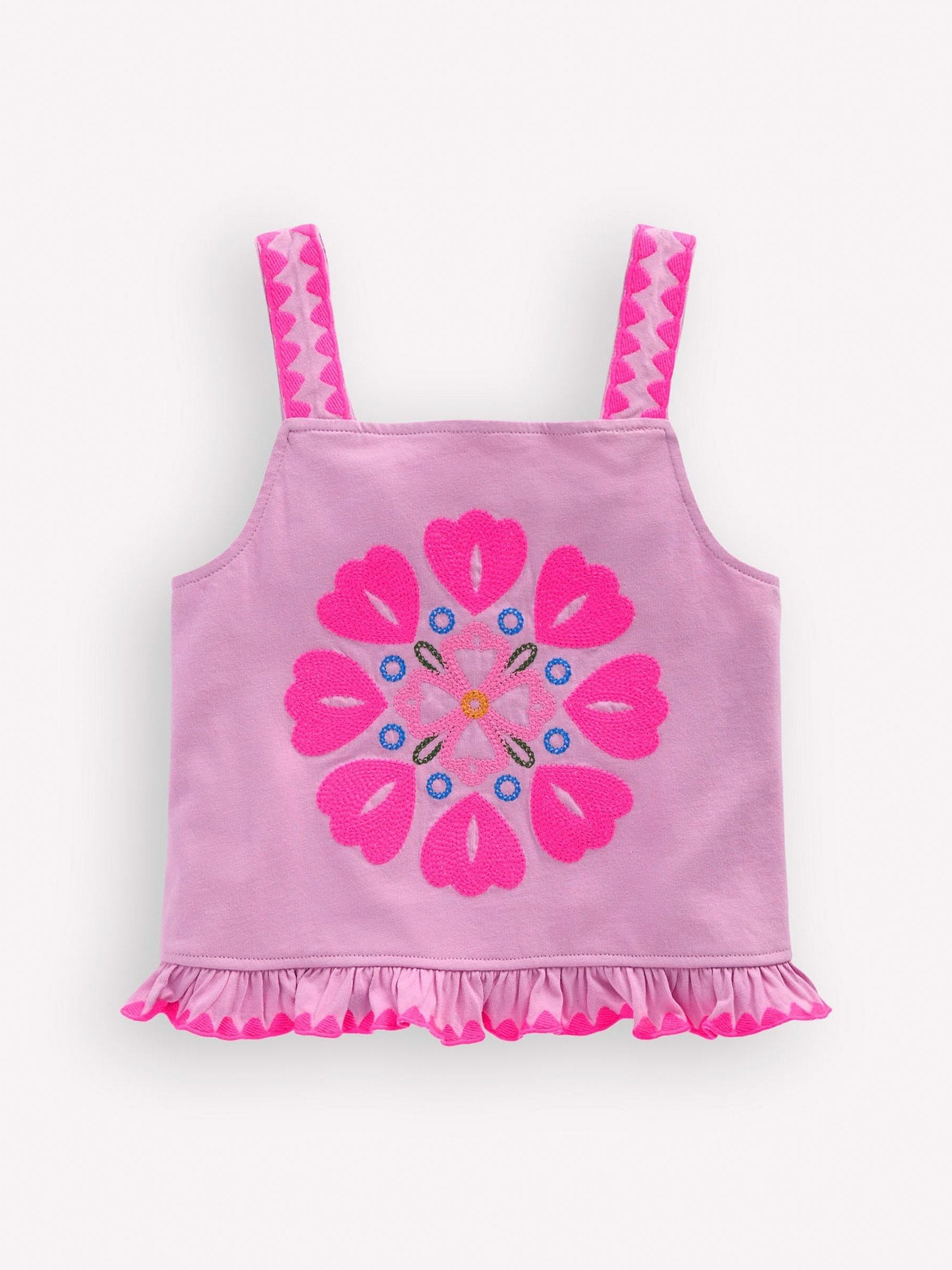 Dsiney Kidz - Boden Pink Embroidered Peplum Top image 1
