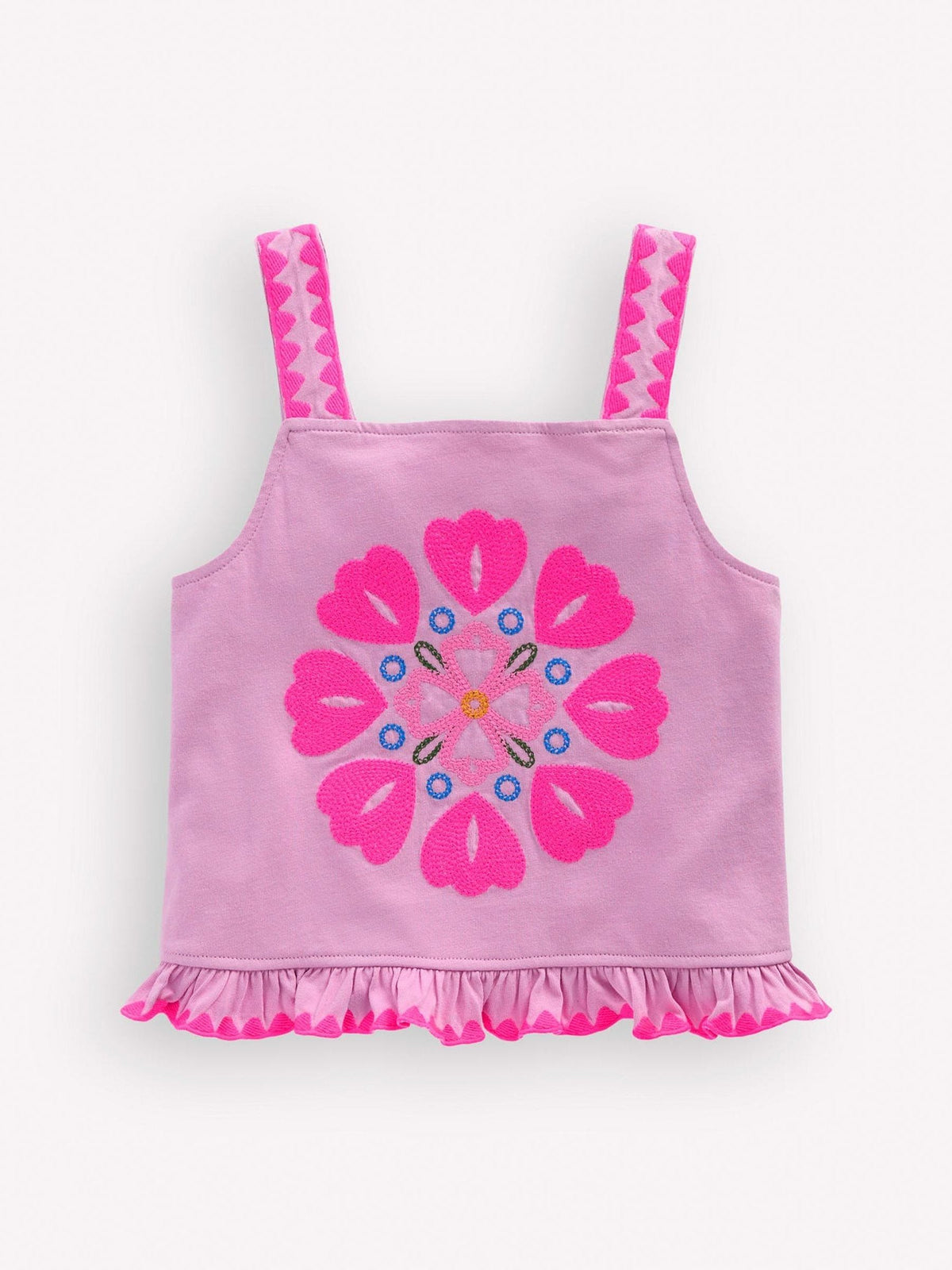Dsiney Kidz - Boden Pink Embroidered Peplum Top image 1