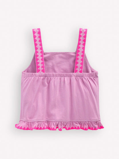 Dsiney Kidz - Boden Pink Embroidered Peplum Top image 2