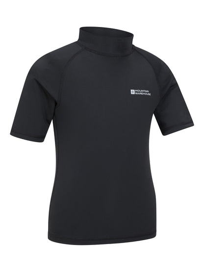 Mountain Warehouse Black Short Sleeved Rash Vest image 2