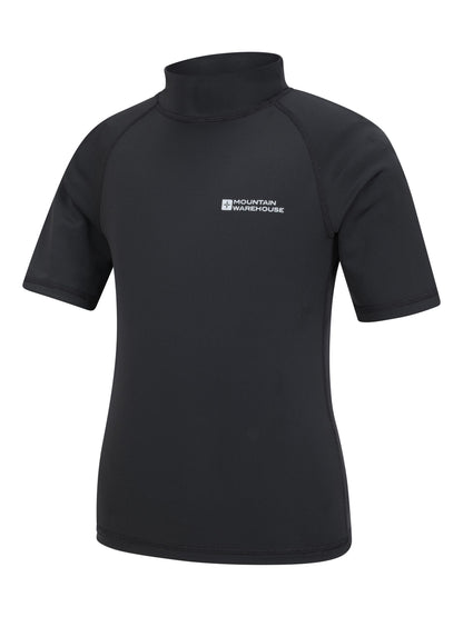 Mountain Warehouse Black Short Sleeved Rash Vest image 3