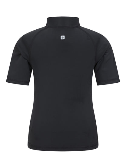 Mountain Warehouse Black Short Sleeved Rash Vest image 4