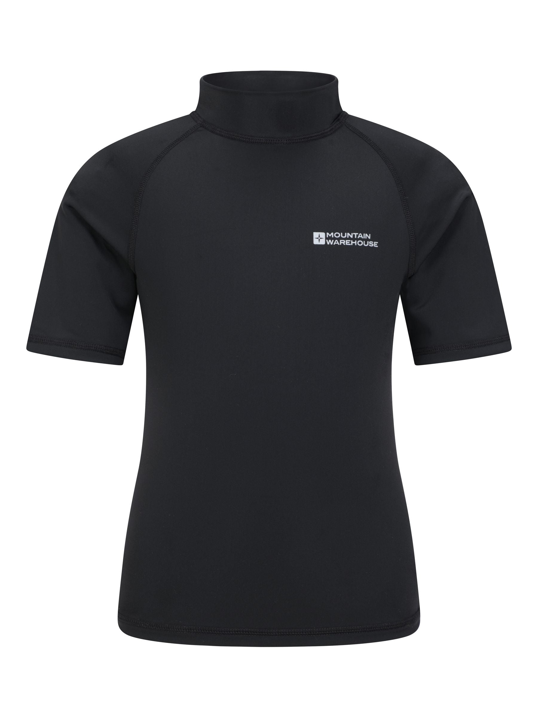 Mountain Warehouse Black Short Sleeved Rash Vest image 1