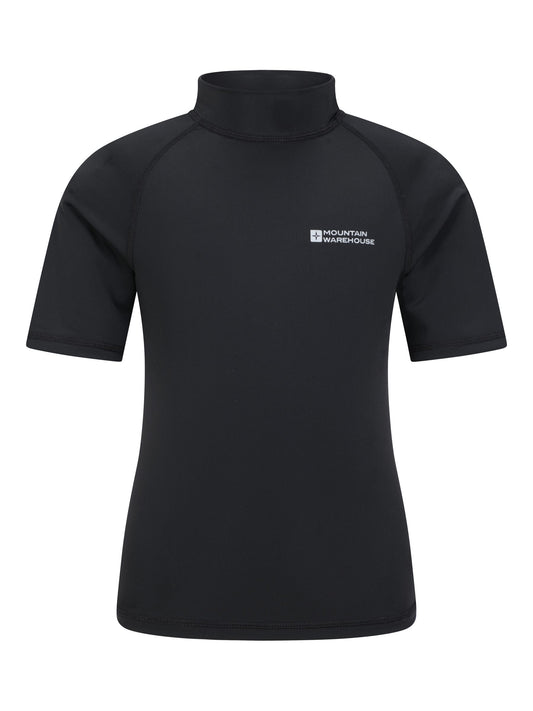 Mountain Warehouse Black Short Sleeved Rash Vest image 1