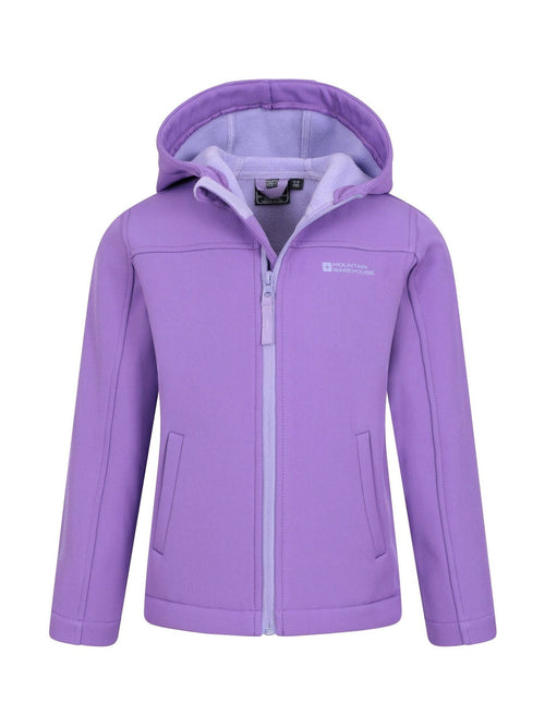 Dsiney Kidz - Mountain Warehouse Purple Chrome Exodus Kids Water Resistant Softshell Jacket image 1